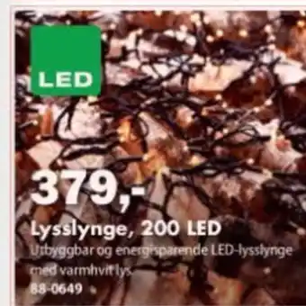 Biltema Lysslynge, 200 led tilbud