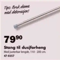 Biltema Stang til dusjforheng tilbud