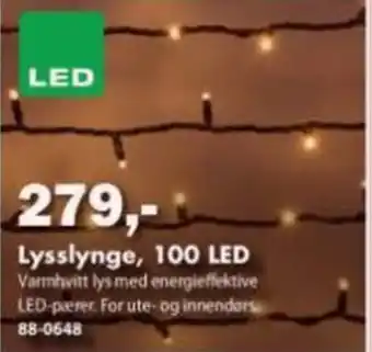 Biltema Lysslynge, 100 LED tilbud