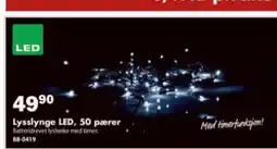 Biltema Lysslynge LED, 50 pærer tilbud
