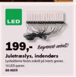 Biltema Juletræslys, indendørs tilbud