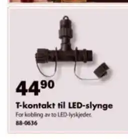 Biltema T-kontakt til LED-slynge tilbud
