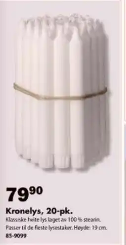 Biltema Kronelys, 20-pk. tilbud