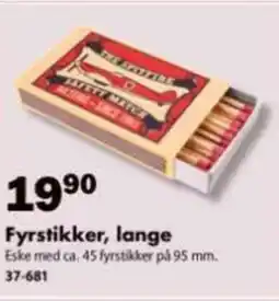 Biltema Fyrstikker, lange tilbud