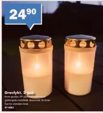 Biltema Gravlykt, 2-pak tilbud