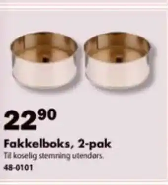 Biltema Fakkelboks, 2-pak tilbud