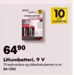 Biltema Litiumbatteri, 9 V tilbud