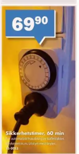 Biltema Sikkerhetstimer, 60 min tilbud