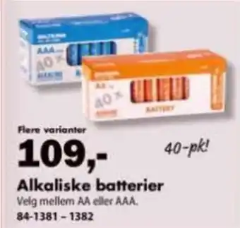 Alkaliske batterier