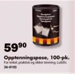 Biltema Opptenningspose, 100-pk. tilbud