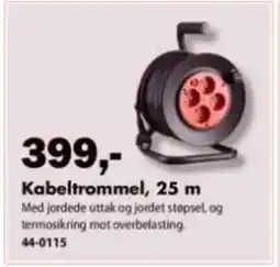Biltema Kabeltrommel, 25 m tilbud