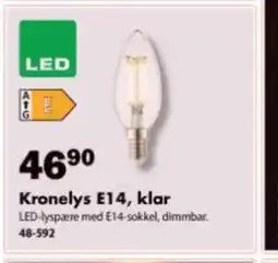 Biltema Kronelys E14, klar tilbud