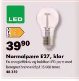 Biltema Normalpære E27, klar tilbud