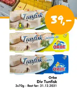 Havaristen Orbe Div Tunfisk tilbud