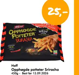 Havaristen Hoff Opphøgde potteter Sriracha tilbud