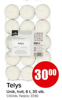 Spar Telys, NOK 30 tilbud