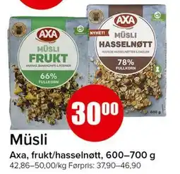 Spar Müsli, NOK 30 tilbud