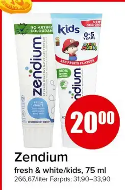 Spar Zendium, NOK 20 tilbud