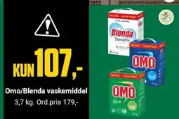 Europris Omo/Blenda vaskemiddel tilbud
