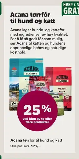 Musti Acana tørrfôr til hund og katt tilbud