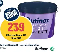 Obs Bygg Butinox elegant 05/matt interiørmaling tilbud