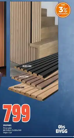 Obs Bygg Spilepanel tilbud