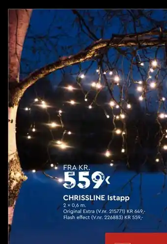 Mekk Chrissline istapp tilbud