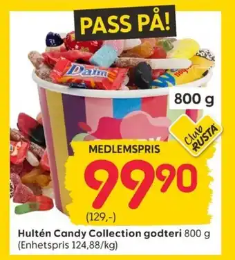 Rusta Hultén Candy Collection godteri tilbud