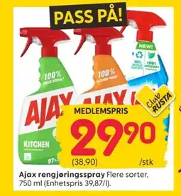Rusta Ajax rengjøringsspray tilbud