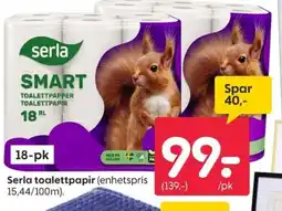 Rusta Serla toalettpapir tilbud