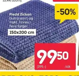 Rusta Pledd Zickan tilbud