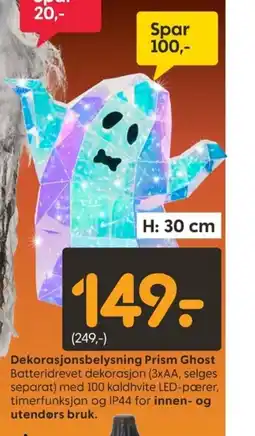 Rusta Dekorasjonsbelysning Prism Ghost tilbud
