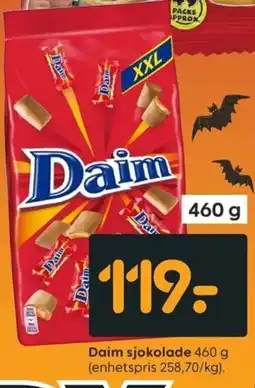Rusta Daim sjokolade tilbud