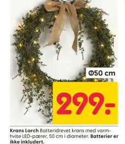 Rusta Krans Larch tilbud