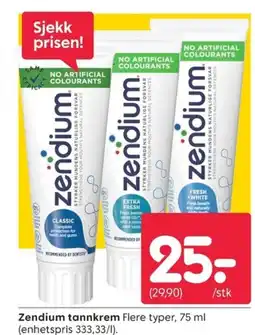 Rusta Zendium tannkrem tilbud