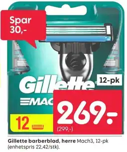 Rusta Gillette barberblad, herre tilbud