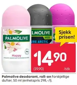 Rusta Palmolive deodorant, roll-on tilbud