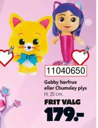 BR Leker Gabby havfrue eller Chumsley plys tilbud