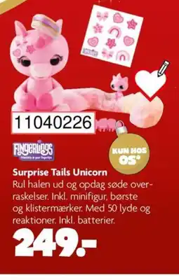 BR Leker Fingerlings Surprise Tails Unicorn tilbud
