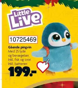 BR Leker Little Live Gående pingvin tilbud