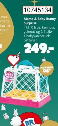 BR Leker Mama & Baby Bunny Surprise tilbud