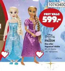BR Leker Frozen elsa eller rapunzel dukke tilbud