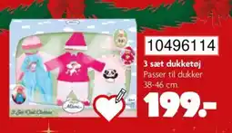 BR Leker 3 sæt dukketøj tilbud