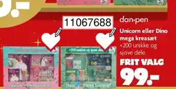 BR Leker Dan pen unicorn eller dino mega kreasæt tilbud