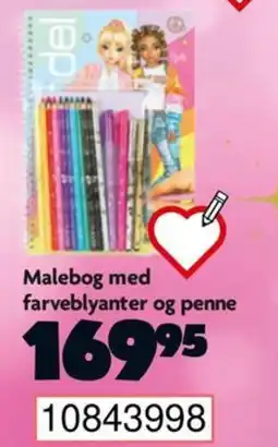BR Leker Malebog med farveblyanter og penne tilbud