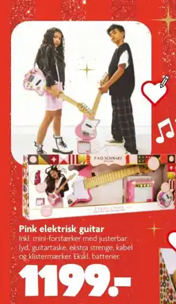 BR Leker Pink elektrisk guitar tilbud