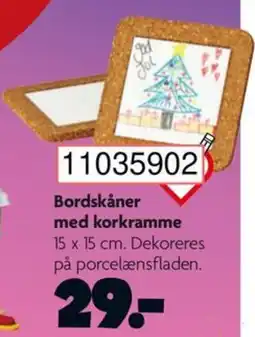 BR Leker Bordskåner med korkramme tilbud