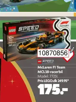 BR Leker LEGO SPEED McLaren F1 Team MCL38-racerbil Model: 77251. tilbud