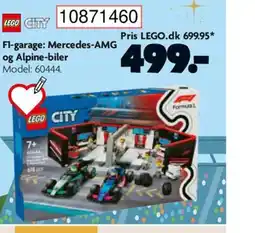 BR Leker LEGO CITY Fl-garage: Mercedes-AMG og Alpine-biler Model: 60444. tilbud