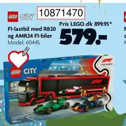 BR Leker LEGO CITY F1-lastbil med RB20 og AMR24 F1-biler Model: 60445. tilbud